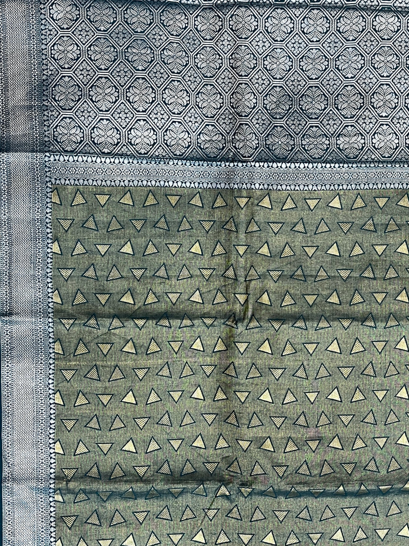 Rama Green Munga Silk Saree