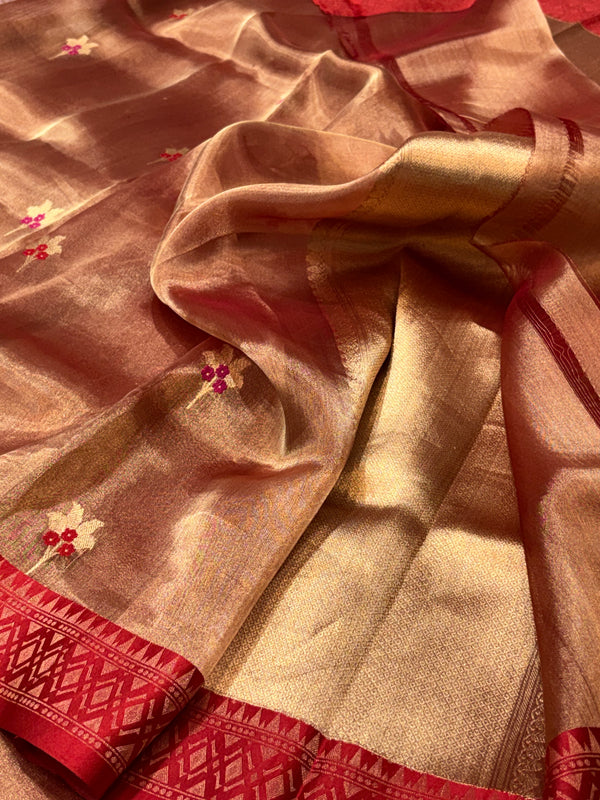 Kadhuwa Kora Tissue Banarasi Saree