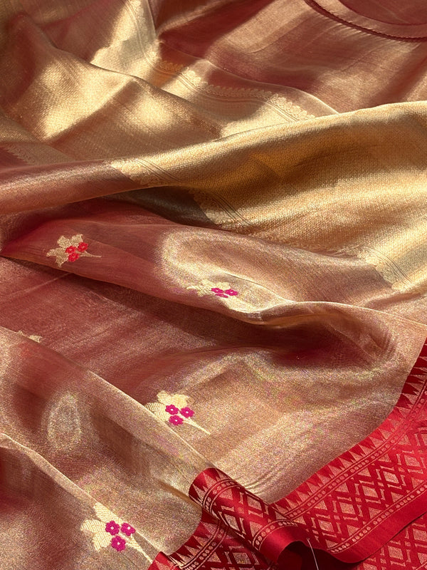 Kadhuwa Kora Tissue Banarasi Saree