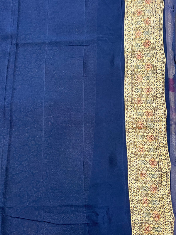 Khaddi Georgett Banarasi Saree