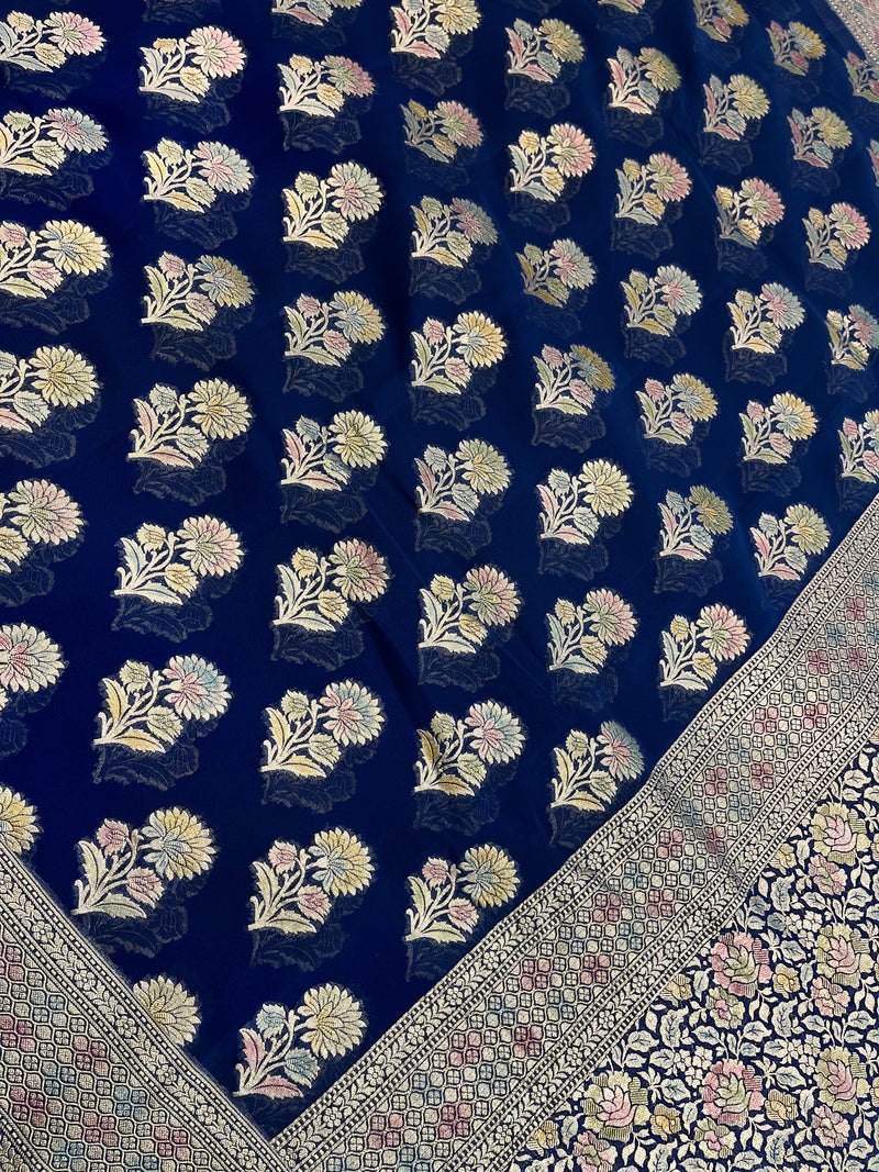 Khaddi Georgett Banarasi Saree