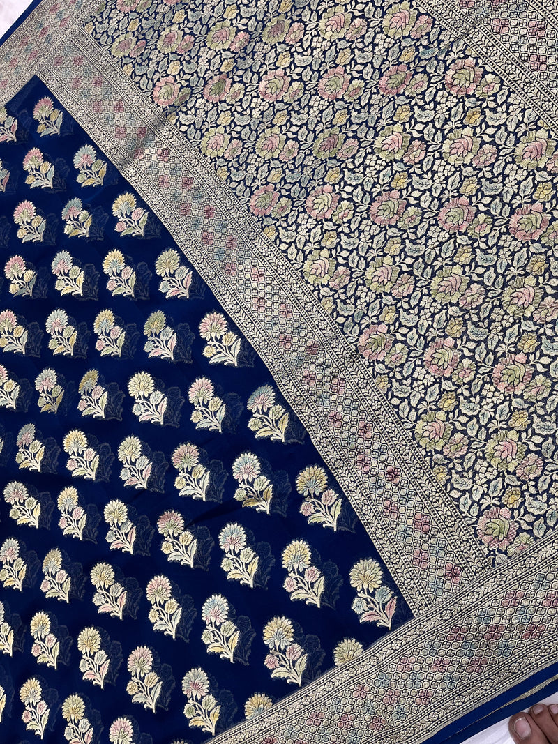 Khaddi Georgett Banarasi Saree