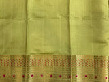 Pista Green Chiniya Silk Banarasi Saree