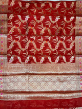 Red Cotton Silk Banarasi Saree