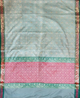 Light Green Semi Silk Banarasi Saree