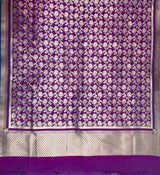 Purple Semi Silk Banarasi Dupatta