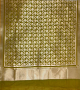 Mehendi Green Semi Silk Banarasi Dupatta