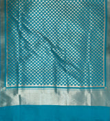 Baby Blue Semi Silk Banarasi Dupatta