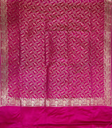 Rani Pink Semi Silk Banarasi Dupatta