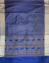 Royal Blue Semi Silk Banarasi Saree