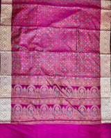 Magenta Semi Silk Banarasi Saree