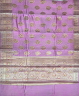 Pink Cotton Silk Banarasi Saree