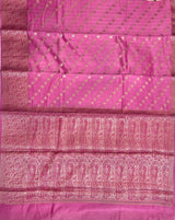 Pink Cotton Silk Banarasi Saree