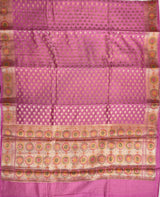 Pink Cotton Silk Banarasi Saree
