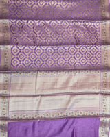 Light Purple Cotton Silk Banarasi Saree
