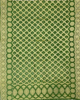 Green Bandhej Semi Silk Banarasi Dupatta