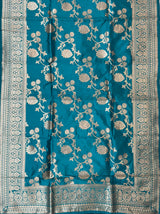Rama Green Semi Silk Banarasi Dupatta