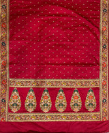 Red Semi Silk Banarasi Saree