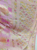 Pink Khaddi Georgett Banarasi Saree