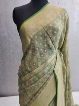 Khaddi Georgett Banarasi Saree