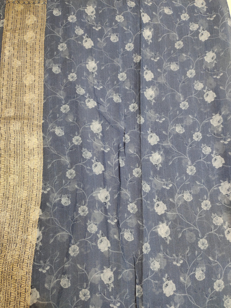 Khaddi Georgett Banarasi Saree