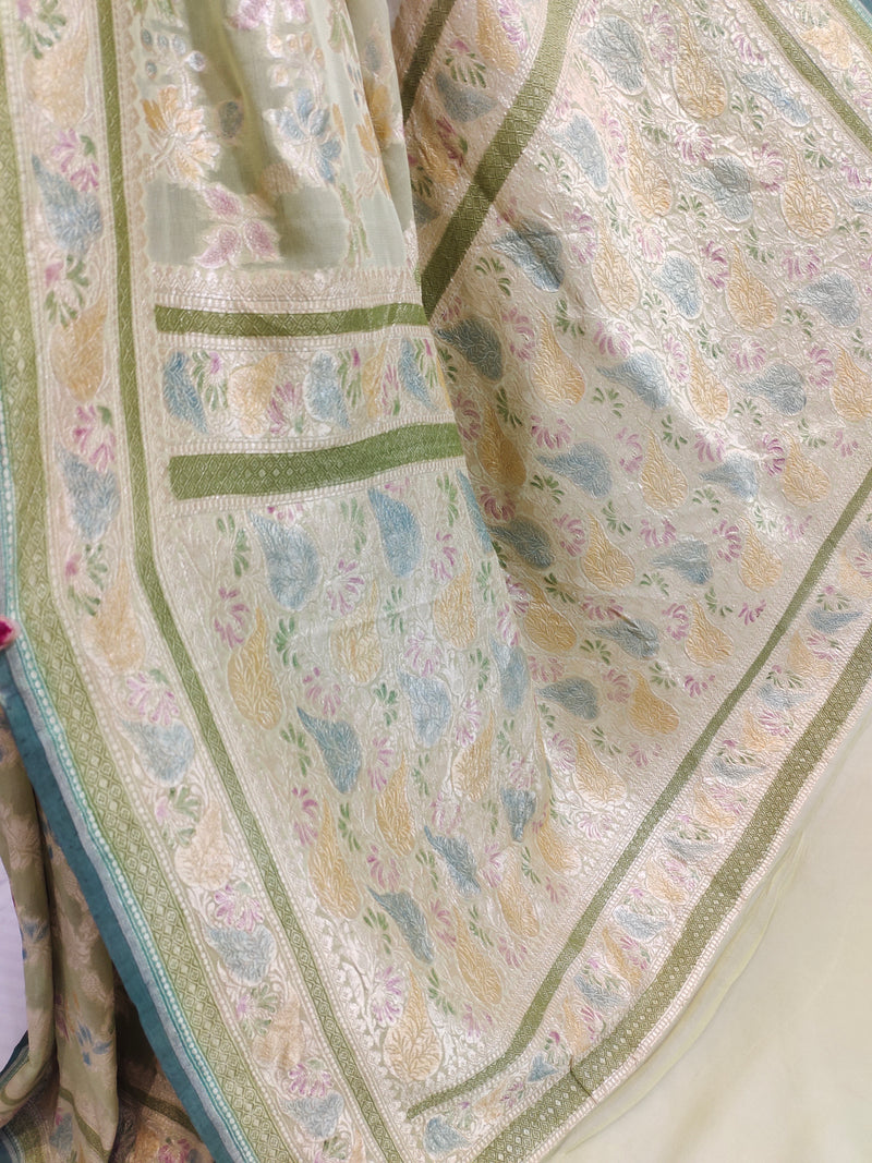 Khaddi Georgett Banarasi Saree