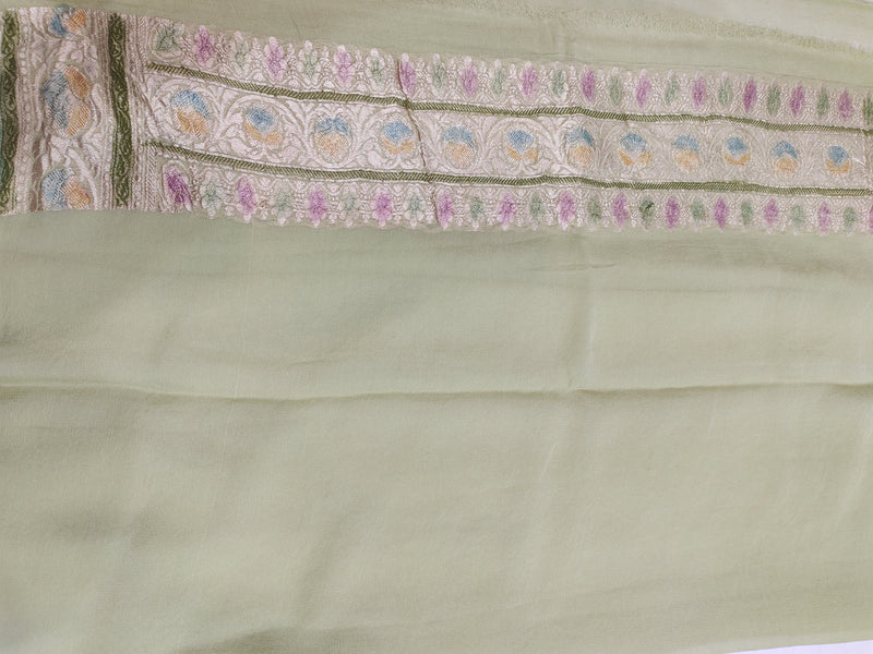 Khaddi Georgett Banarasi Saree