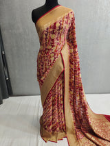 Khaddi Georgett Banarasi Saree