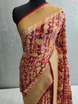 Khaddi Georgett Banarasi Saree