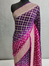 Khaddi Georgett Banarasi Saree