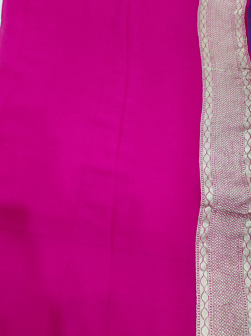 Khaddi Georgett Banarasi Saree
