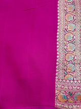 Khaddi Georgett Yellow Banarasi Saree