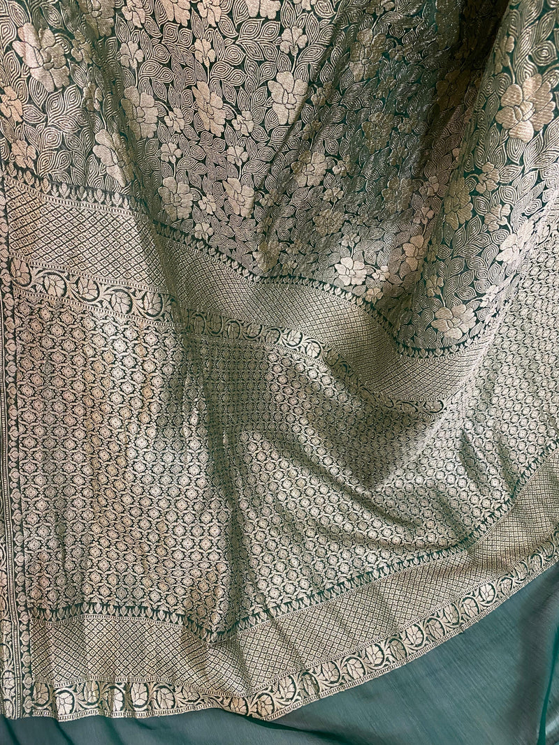 Khaddi Georgett Brocade Banarasi Saree