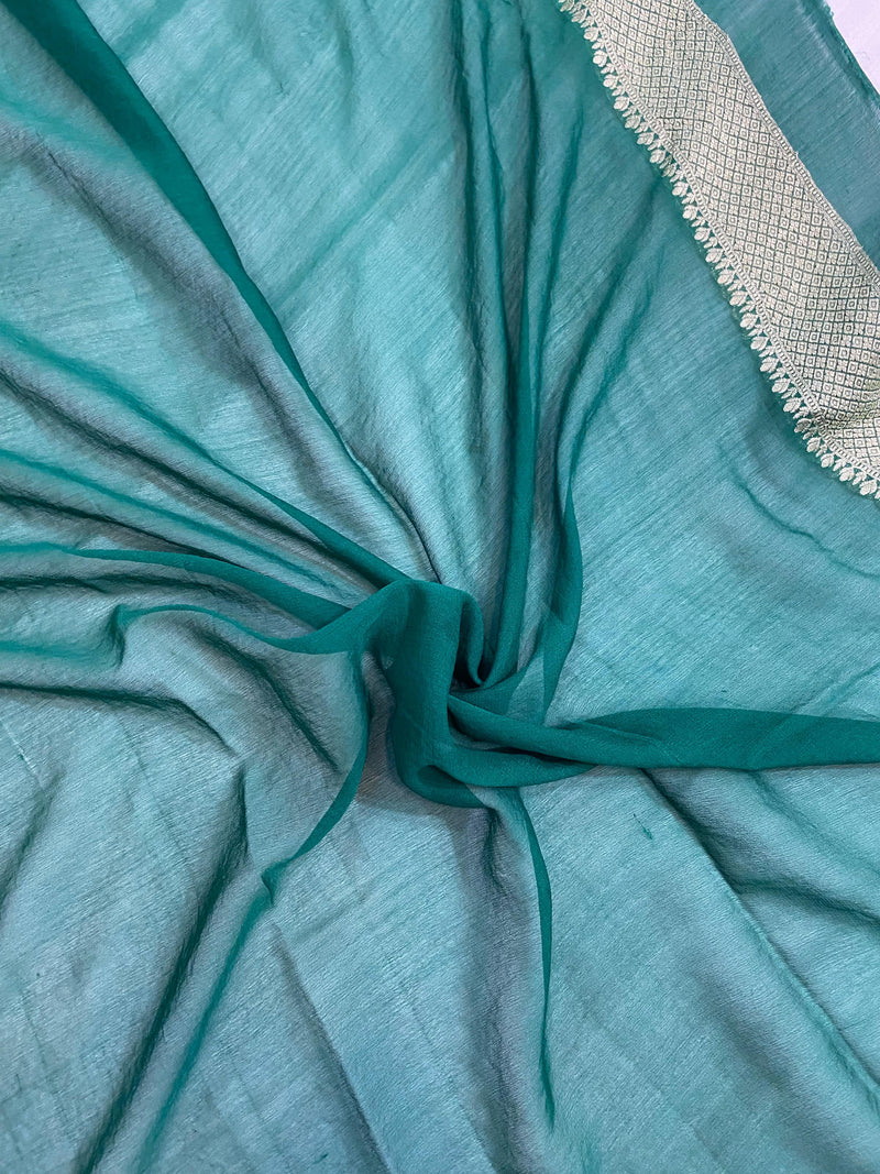 Khaddi Georgett Brocade Banarasi Saree