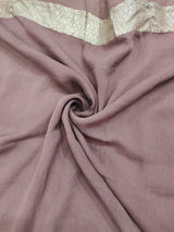 Dusty Pink Premium Banarasi Khaddi Georgette Saree