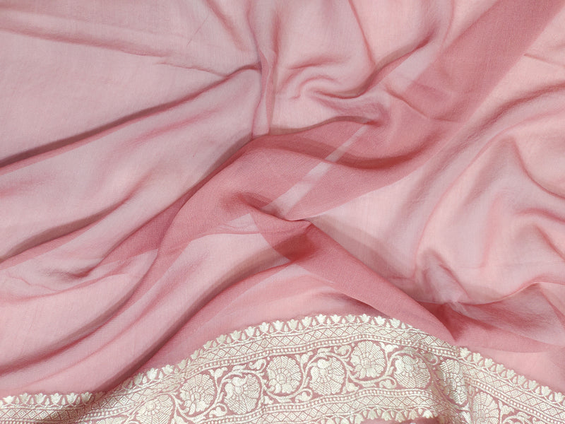 Khaddi Georgett Banarasi Saree