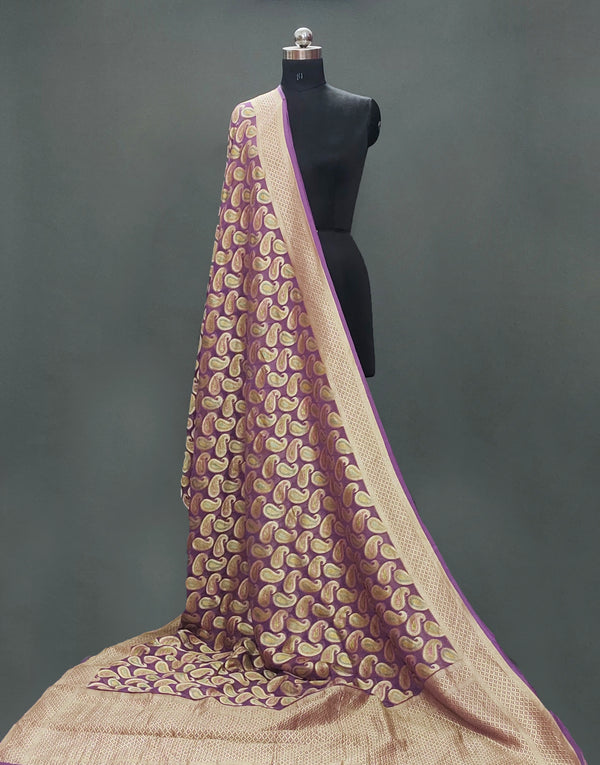 Mauve Khaddi Georgette Rangkaat Saree