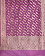 Pink Pure Khaddi Gorgette Silk Dupatta