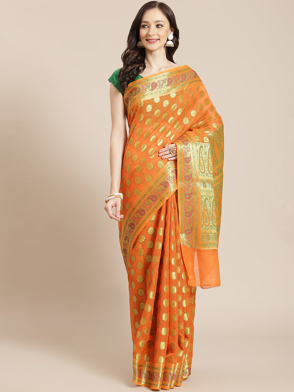Banarasi Semi Silk Cutwork Saree
