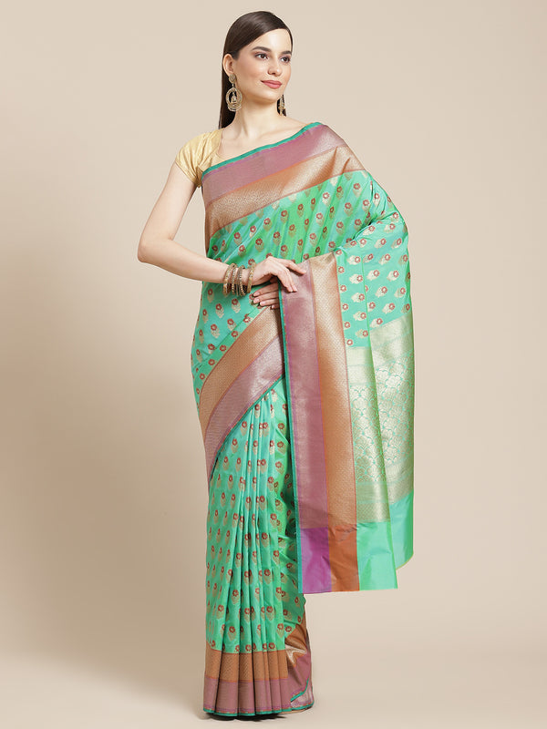 Semi Kataan Silk  Banarasi Saree