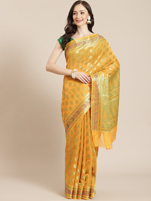 Banarasi Semi Silk Cutwork Saree