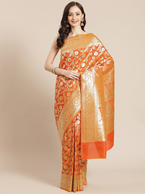 Banarasi Semi Silk Zari Woven Saree