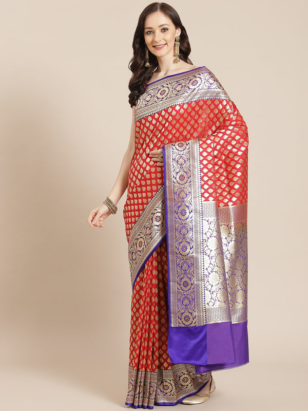 Banarasi Semi Silk Zari Woven Saree