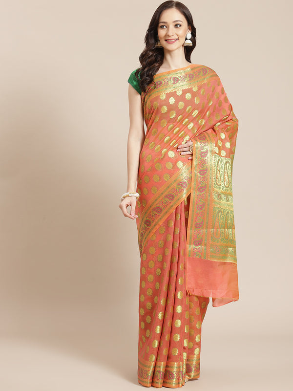 Banarasi Semi Silk Cutwork Saree