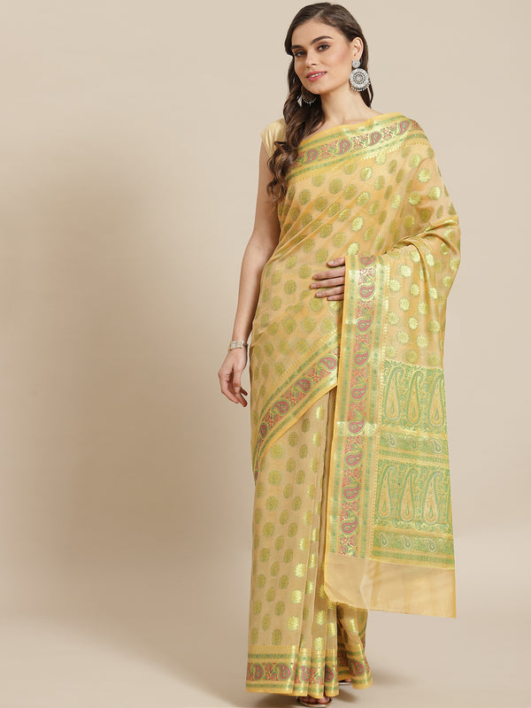 Banarasi Semi Silk Cutwork Saree