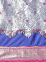 Blue colored semi silk saree