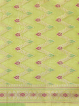 Green color cotton silk saree