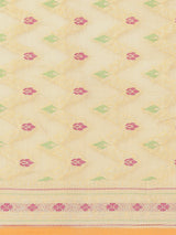 Yellow color cotton silk saree
