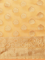Yellow colored semi cotton saree