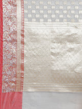 Grey colored semi cotton saree